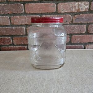 Vintage WWII Retro Era Glass Coffee Jar